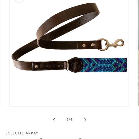 NWOT Eclectic Array Woven Cabo Mexican Leather Dog Leash - Picture 5 of 9